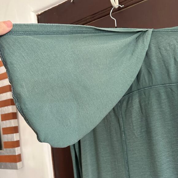 FREE PEOPLE | Green Queen of Hearts Cotton Modal Hooded Tunic | Extra Small - Picture 8 of 8